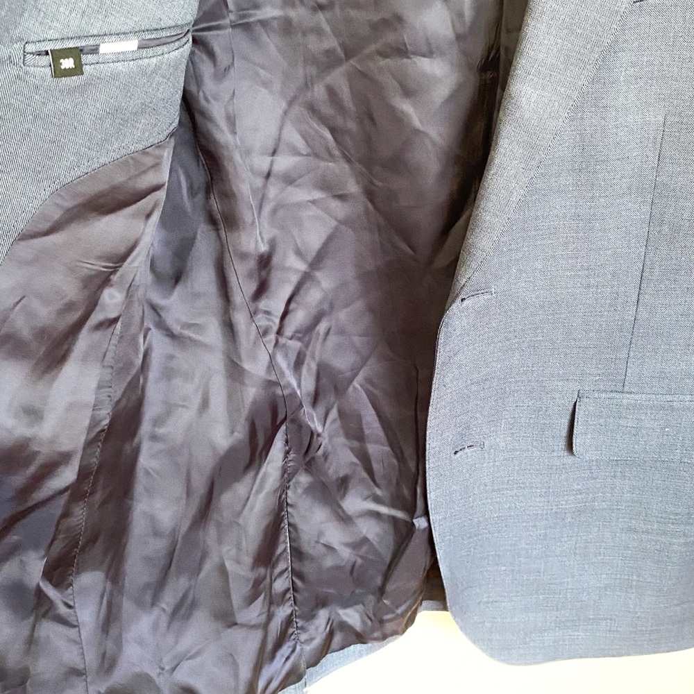 Bonobos Slim Fit Blue Men’s Wool Lightweight Lined Button Blazer Jacket Sz 38R - Picture 3 of 8